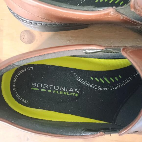 Bostonian Flexlite Mens 10 M Brown Loafers Shoes Bolton Used 21938 - Picture 6 of 11